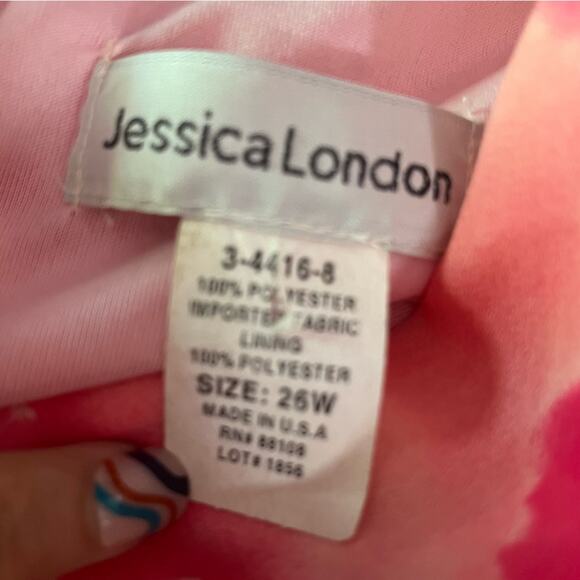 Jessica London Floral Coquette Boho Ruffled Midi Dress 26W Feminine Fairy Whimsy - Picture 8 of 8